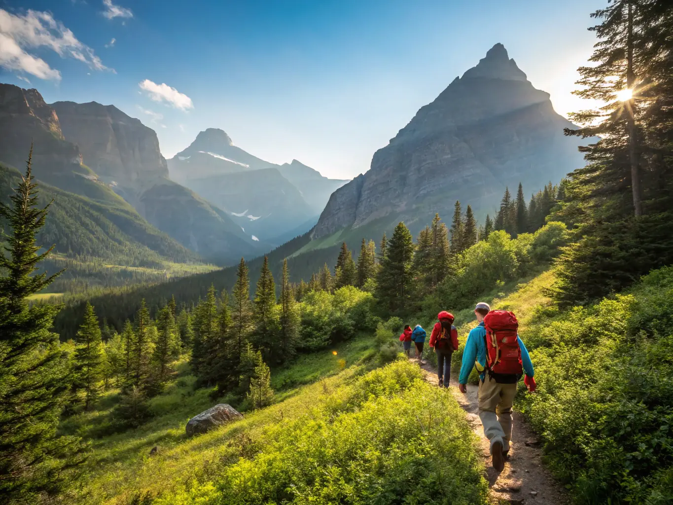 An inspiring image of participants engaged in a nature sports activity, such as hiking or trail running, emphasizing the connection with nature and the promotion of a healthy lifestyle.